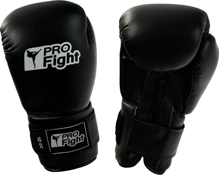 Actual product image Pro Fight Dragon Black Leather Boxing Gloves (14) (14 OZ)