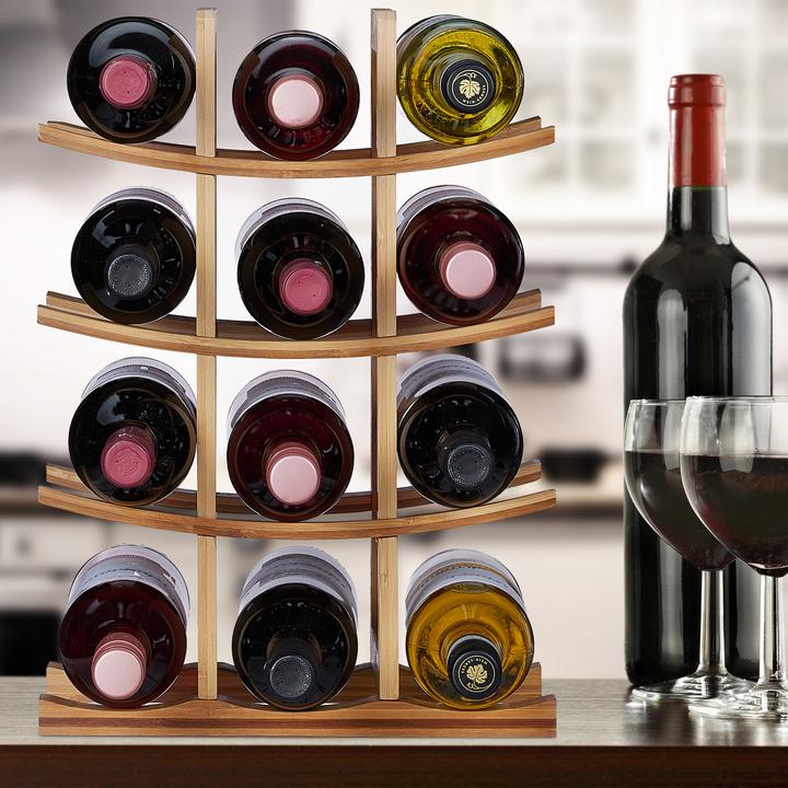 Image du produit Relaxdays Etagère à vins pour 12 bouteilles (30 x 16 x 42,5 cm, 12 Fl.)