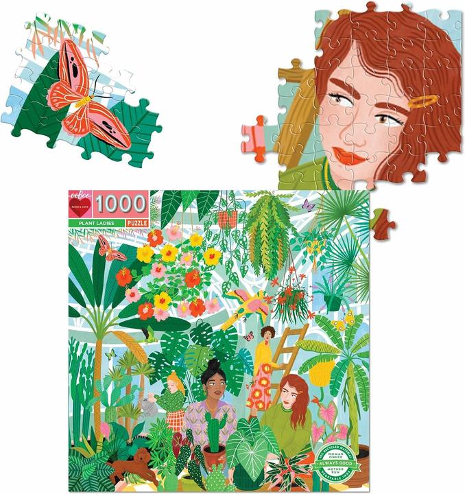 Produktbild Eeboo Rundes Puzzle 1000 Teile - Grüne Finger (1000 Teile)