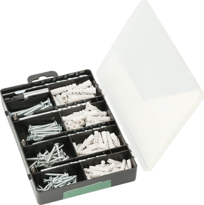 Bosch Zubehör Fastening set 173 pieces, drill bits, dowels, screws, bits in sorting box (173 Screws per piece)