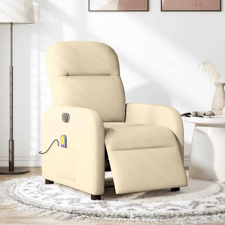 Immagine prodotto VidaXL Sedia da massaggio elettrica in tessuto crema