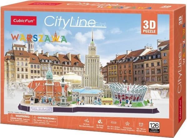 Cubicfun Cityline Warschau 3D-Puzzle von (126 Teile)