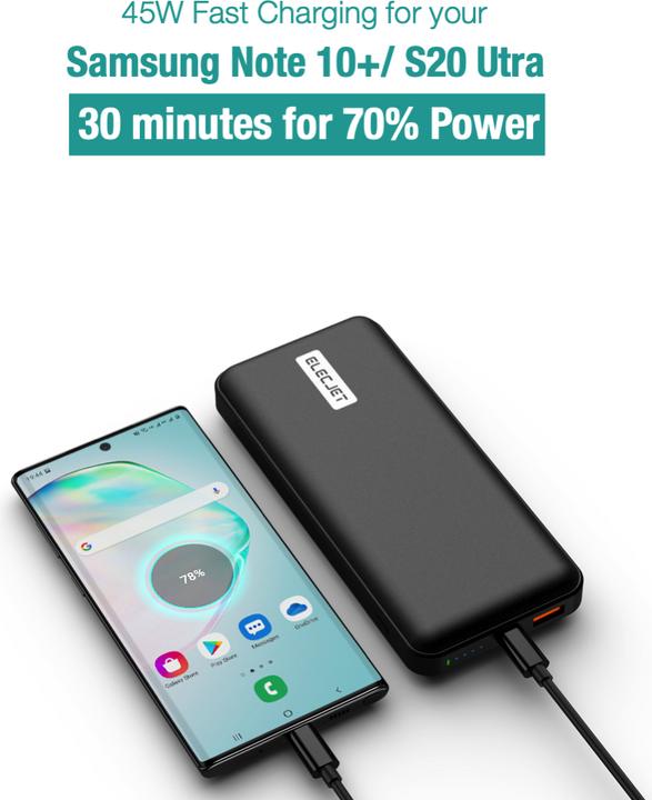 Image du produit Elecjet PowerPie P20 (20000 mAh, 45 W, 74 Wh)