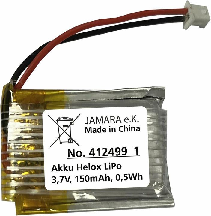 Produktbild Jamara Akku Helox Lipo 3,7V 150mAh 0,55Wh (3.70 V, 150 mAh)