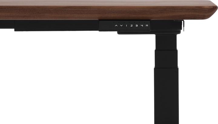 Immagine prodotto Oakywood Tavolo di legno per scrivania in piedi con regolazione dell'altezza - Legno massiccio - Noce / 160x8 (160 x 80 cm)