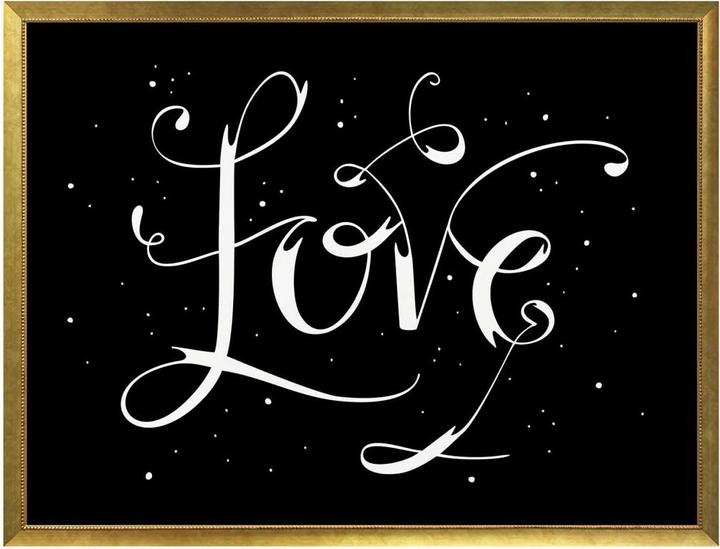 Produktbild Trenddeko Handlettering Love - schwarz negativ (80 x 100 cm)
