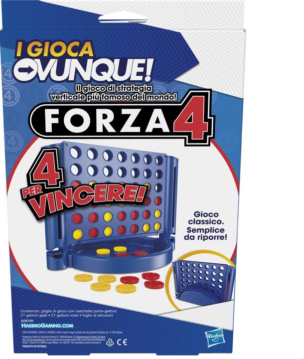Produktbild Hasbro 4 gewinnt Kompakt, portables Spiel für 2 Spieler, Reisespiel für Kinder, Spass überall (Englisch)