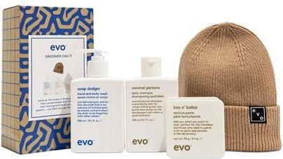 Produktbild Evo Groomer Has It Haarpflege Geschenkbox Shampoo Conditioner Text Paste & Beanie (Haarpflege set)