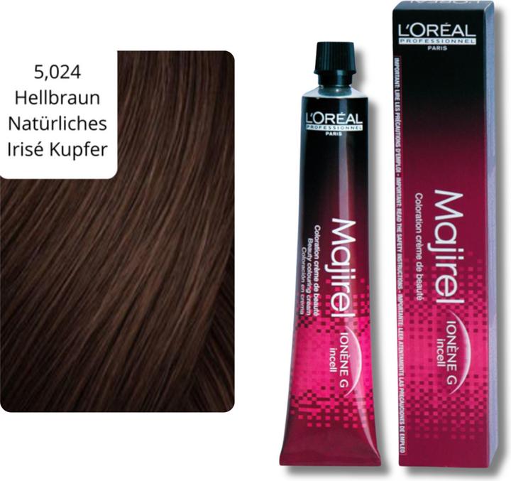 Produktbild L'Oréal Professionnel Majirel (5.024 Hellbraun Natürliches Irisé Kupfer)