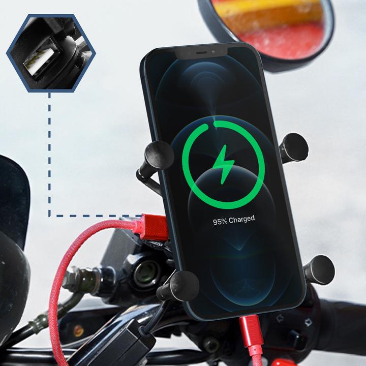 Produktbild Avizar Motorradhalterung mit 10W QI-Ladegerät