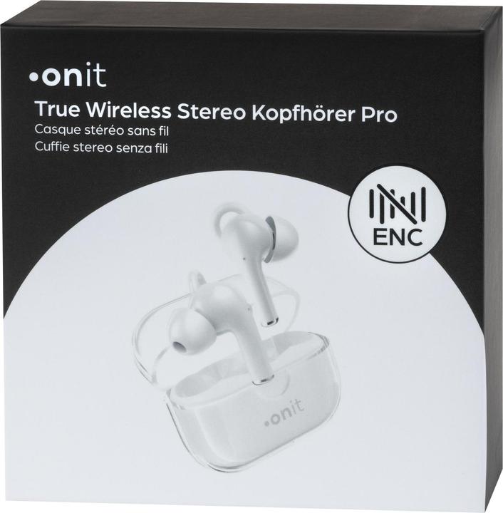 Actual product image Onit True Wireless In-Ear Headphones Pro White (No noise cancelling, 4 h, Wireless)