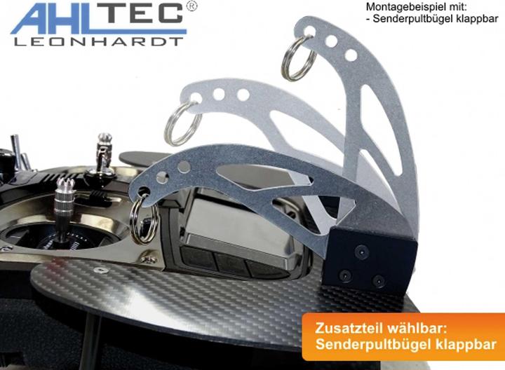 Actual product image AHLtec Futaba T10CG Carbon transmitter console with standard transmitter console bracket, without hand rest