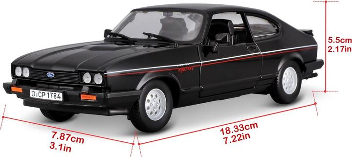 Actual product image Bburago Ford Capri 1600 GT 1/24 black