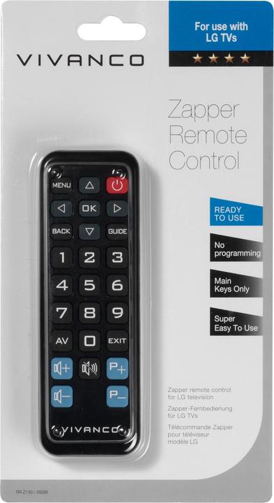 Actual product image Vivanco RR Z 130 for LG (Device-specific remote control)
