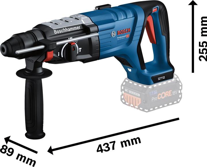 Actual product image Bosch Professional Cordless rotary hammer with SDS plus GBH 18V-28 DC with XL-BOXX (Rechargeable battery operated)