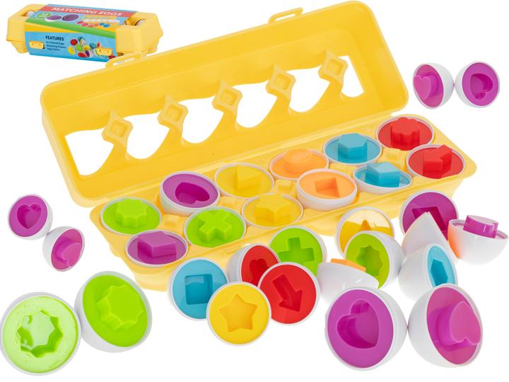 Produktbild Ikonka Educational Ei Formen Sortierer Spiel Ei Formen 12 Stück