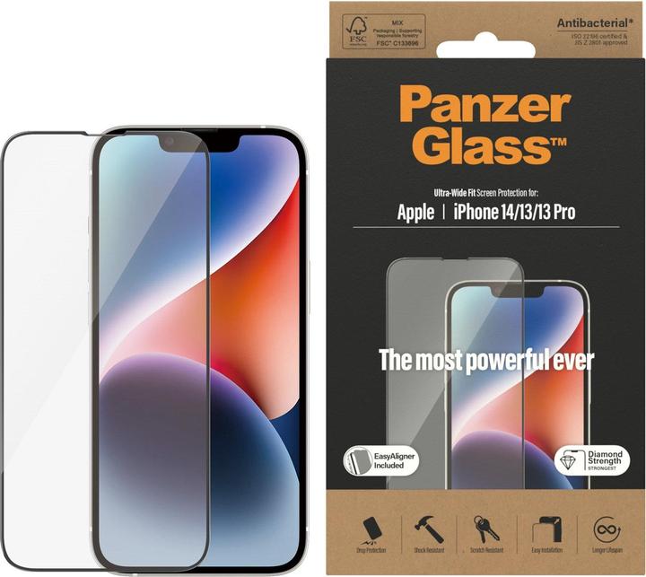 PanzerGlass Ultra-Wide Fit (1 Piece, Apple iPhone 13, Apple iPhone 14, Apple iPhone 13 Pro)