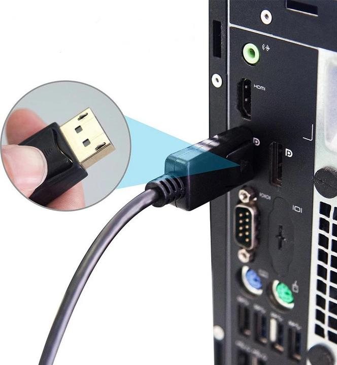 Actual product image Montiss Adapter DisplayPort v1.4 - HDMI v2.0 MT068 Black (HDMI, 20 cm)