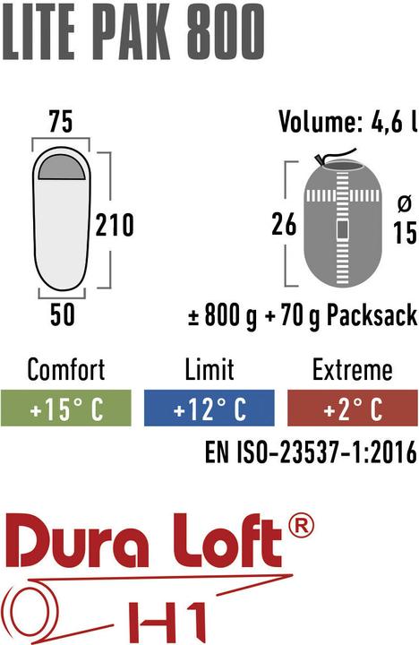 Produktbild High Peak Lite Pak 800 (210 cm)