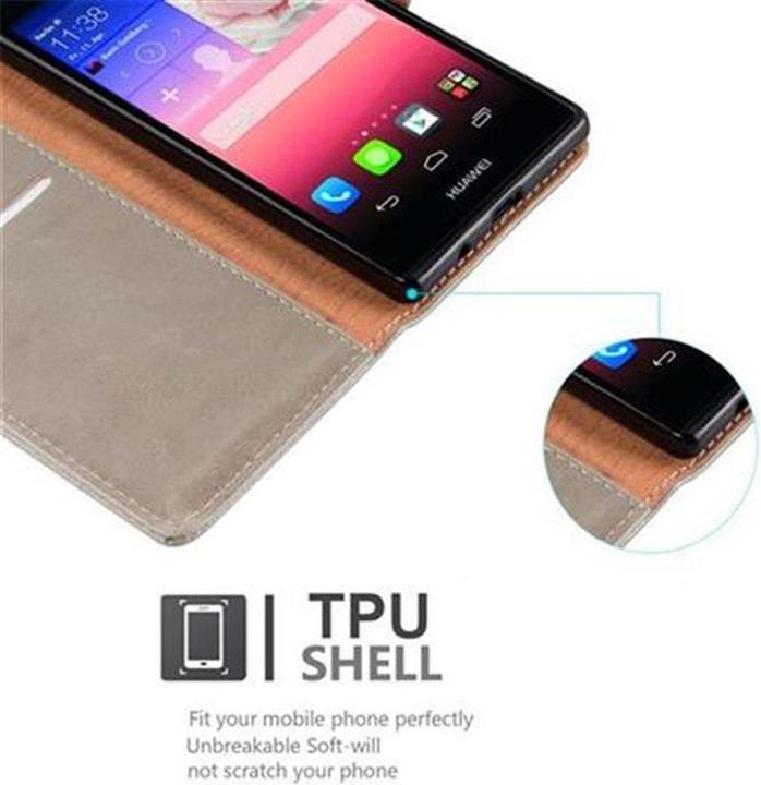 Actual product image Cadorabo Book Luxury Cover (Huawei Ascend P7)