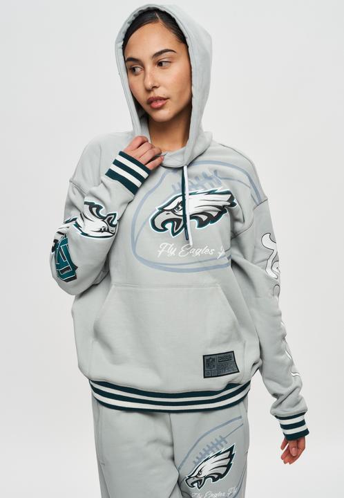 Immagine prodotto Recovered Re:covered Felpa con cappuccio in pile - PATCHES Philadelphia Eagles - XL (XL)