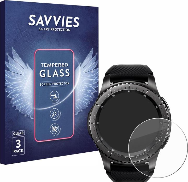 Produktbild Savvies Panzerglas Hartglas Displayschutz (Gear S3 Frontier)