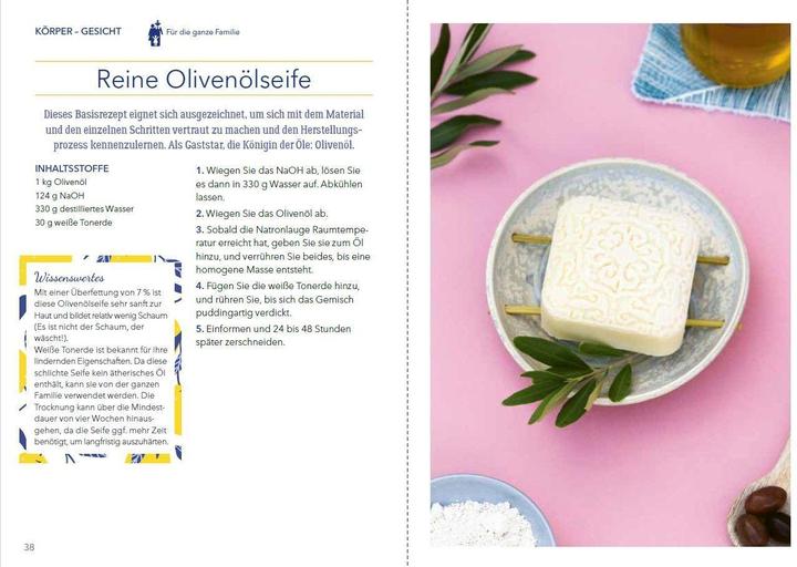 Produktbild Naturseifen selber machen für Gesicht, Körper, Haare, Zähne, Rasur. Für jeden Haut- und Haartyp. (Deutsch, Amélie Boué, 2021)