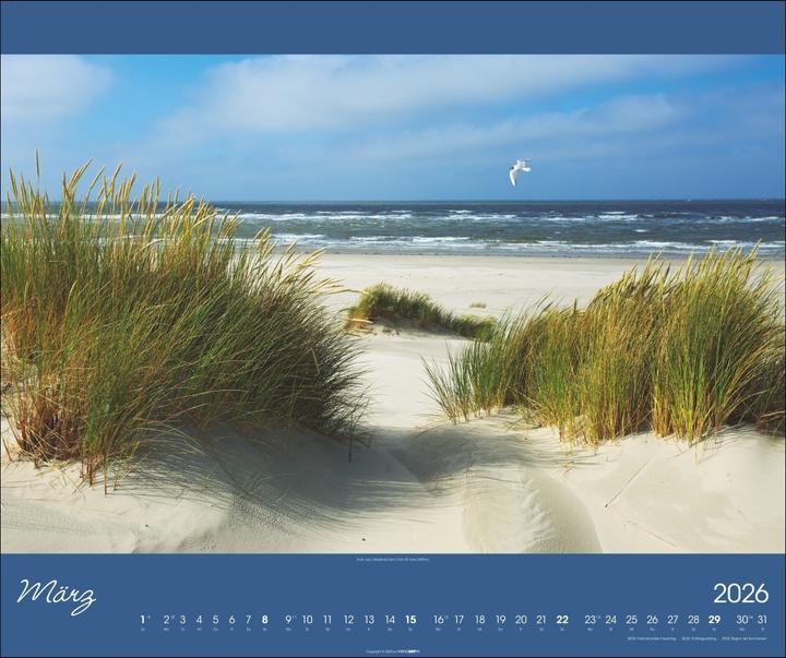 Actual product image Nordsee Kalender 2026 (55 x 46 cm, Hardcover, German)