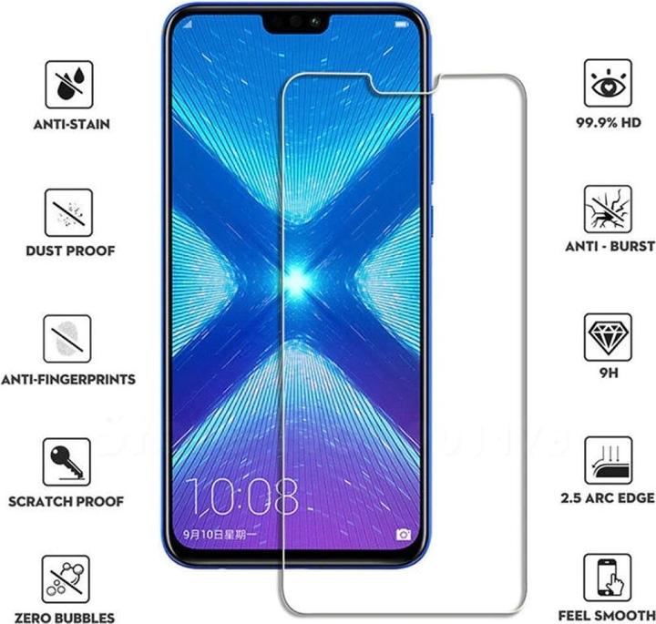 Actual product image Screenguard Honor 8X Protective Glass Film Case Friendly Design (1 Piece, Honor 8X)
