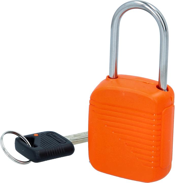 Produktbild KS Tools Absperr-Vorhängeschloss, orange, Metall, 38 mm