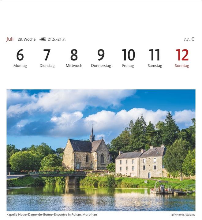 Produktbild Harenberg Bretagne & Normandie Sehnsuchtskalender 2026 - Wochenkalender mit 53 Postkarten (Deutsch)