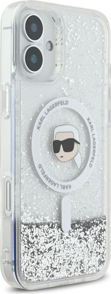 Image du produit Karl Lagerfeld KLHMP16MLGKISGH iPhone 16 Plus 6.7" hardcase transparent Liquid Glitter Karl Head Ma (Apple iPhone 16 Plus)