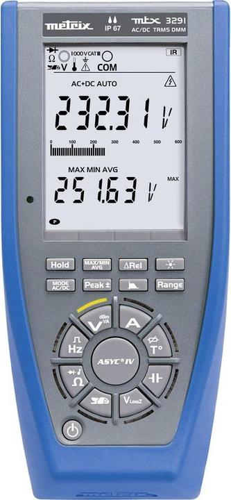 Metrix Multimetro portatile MTX3291 Calibrazione (CAT IV 600V, CAT III 1000V)