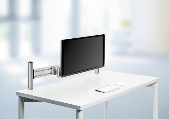 Immagine prodotto Novus 990+1071+000 - Braccio di montaggio per schermo piatto - Bianco - 7 kg - Soffitto/parete/schermi