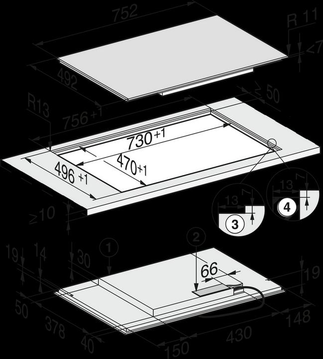 Actual product image Miele KM 7414 FX GLASS 26741480CH