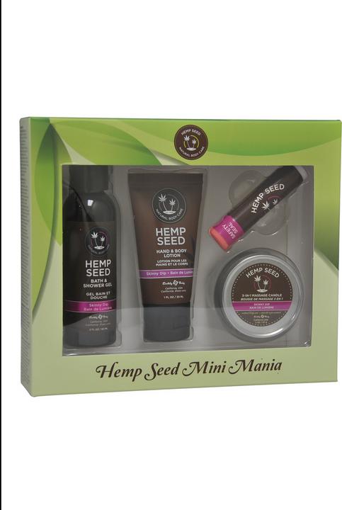 Immagine prodotto Earthly Body Set da viaggio Mini Mania ai semi di canapa - Skinny Dip (Set per la cura del corpo)