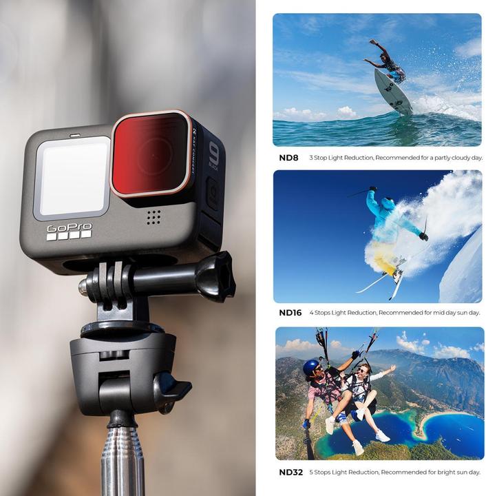 Immagine prodotto K&F Concept Kit filtri CPL+ND (8/16/32/64/1000) (GoPro Hero 9, GoPro Hero 10)
