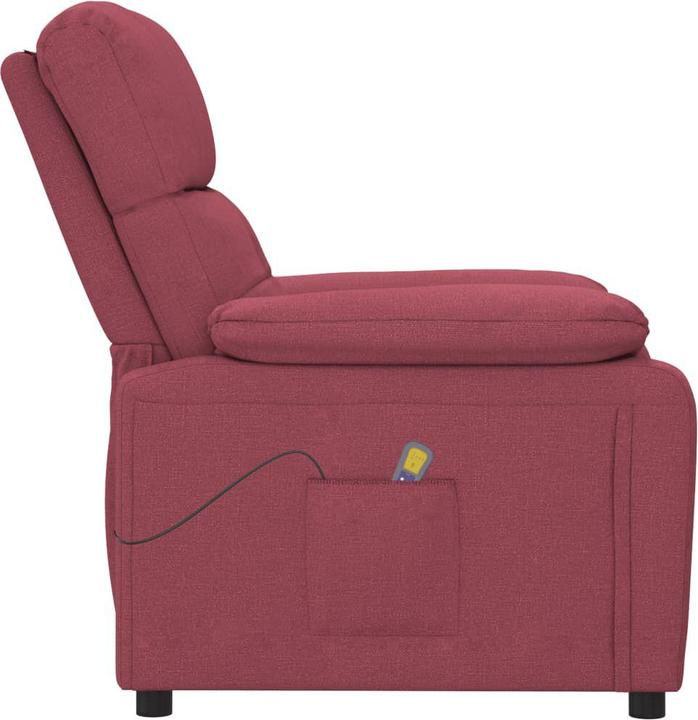 Produktbild VidaXL Massagesessel Fernsehsessel Relaxsessel Sessel Liegesessel Weinrot Stoff