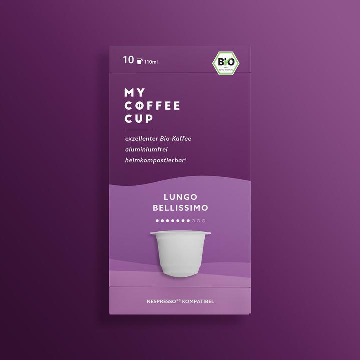 Produktbild My-Cups Kaffeekapseln Bio Lungo Bellissimo 10 Stück (10 x Port.)