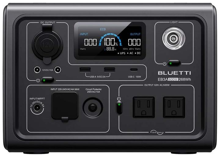 Immagine prodotto Bluetti EB3A (268 Wh, 4.60 kg)