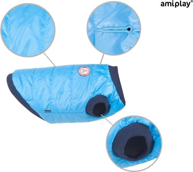 Immagine prodotto amiplay Giacca Cani Bronxchihuahua 25cm Blu (25, Cappotto per cani)