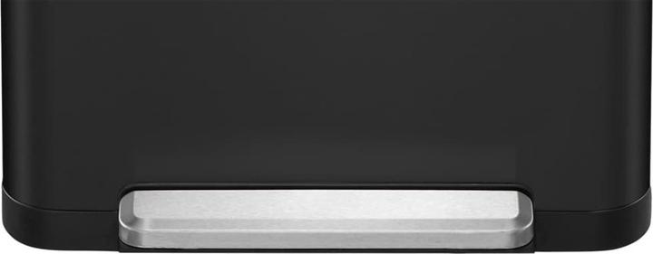 Produktbild EKO Mülltrennsystem X-Cube Tretmülleimer schwarz 2 x 20 L aus gebürstetem Edelstahl mit extra breit (40 l)