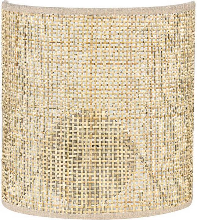 Produktbild Beliani Wandleuchte Rattan naturfarben halbrund CARIO (E14)
