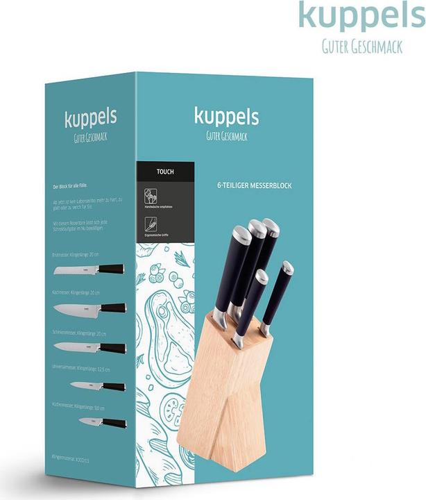Produktbild Kuppels TOUCH Messerblock 5-teilig, Kautschukholz