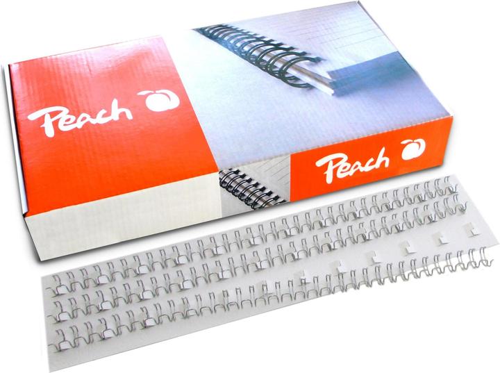 Peach Wire binder spine 6mm silver