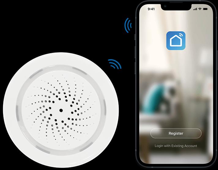Actual product image LogiLink Smart Home Wi-Fi USB Siren Alarm