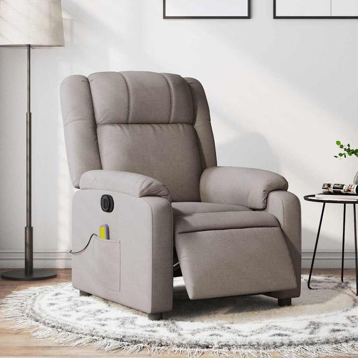 Produktbild VidaXL Massagesessel Fernsehsessel Relaxsessel Sessel Elektrisch Taupe Stoff