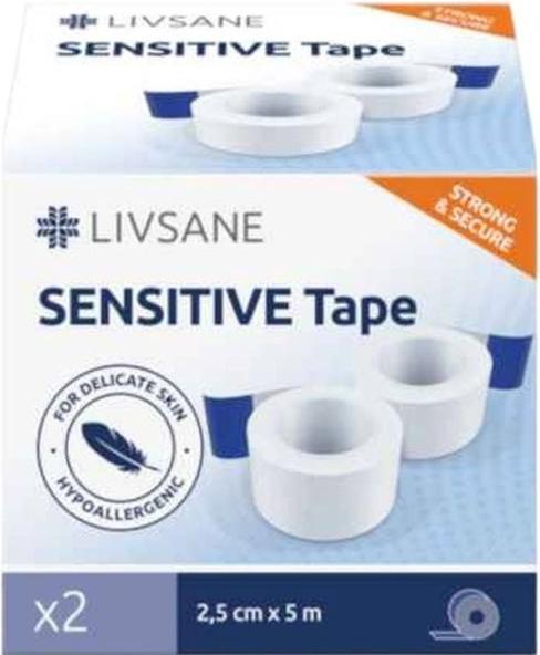 Actual product image Livsane Sensitive fixation plaster 2.5cmx5m (1 x)