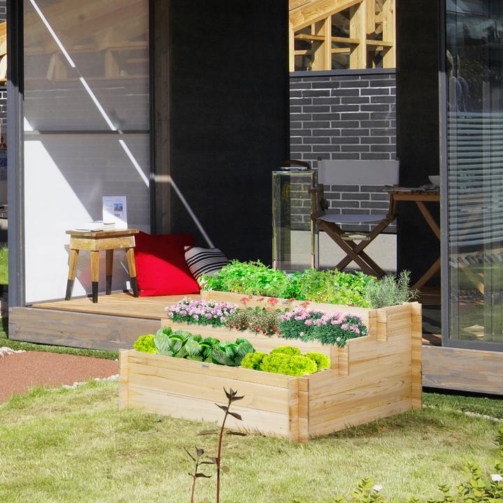 Produktbild Outsunny Treppenbeet mit 9 voneinander abgegrenzten Bereichen