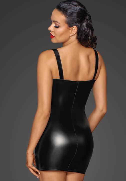 Produktbild Noir Handmade Powerwetlook Minikleid mit Oberteil aus Spitze (S)